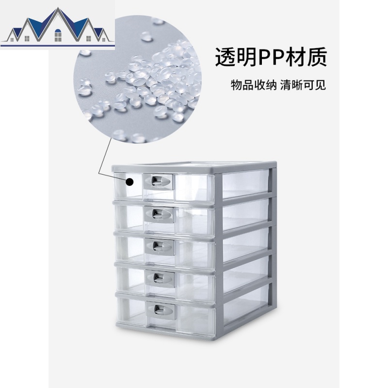 抽屉式收纳盒子储物盒桌面收纳柜办公室文件夹a4纸透明塑料置物盒 三维工匠高清大图