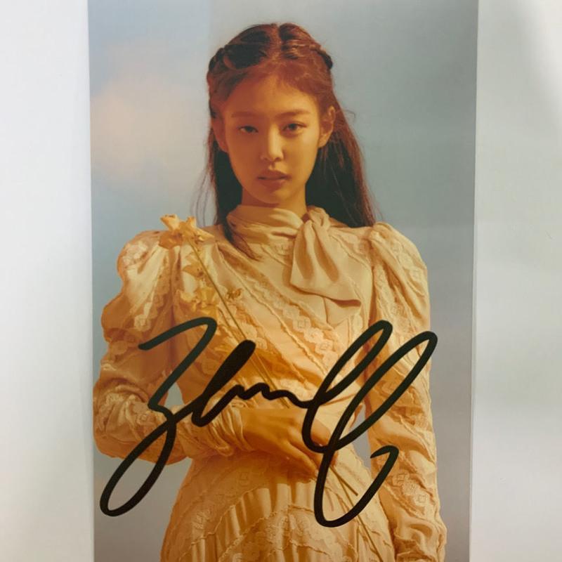 37blackpink金智妮亲笔签名照周边明信片七夕送女朋友表白礼物