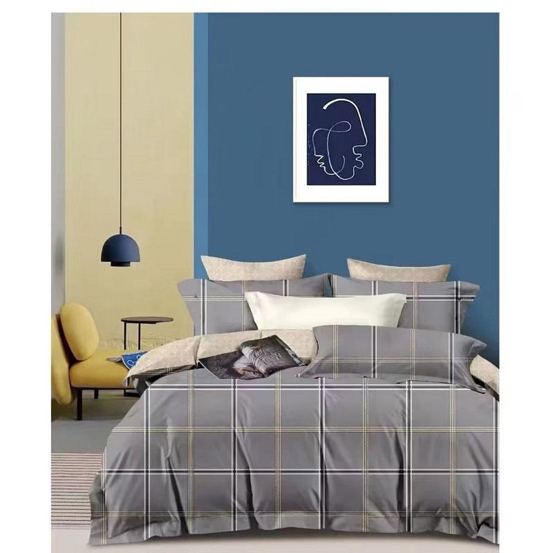 煊煜 全棉斜纹三件套(格子系列)床单160*220被套160*210枕套48*74 套