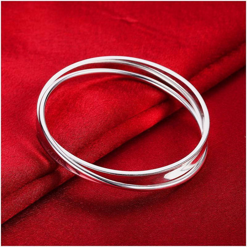 B274 Women Fashion Bracelet女生饰品多圈时尚手镯镀925纯银复古5179