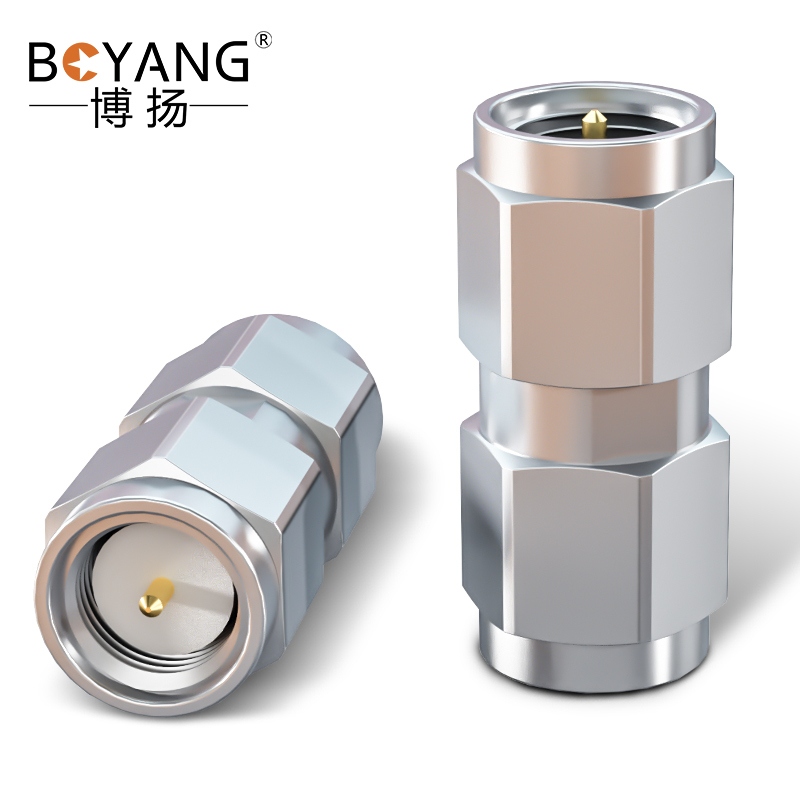 博扬 高频同轴转接器50欧 DC-18G RF射频微波连接器 SMA公转公转换头 SMA型转接头 BY-SMA-JJG
