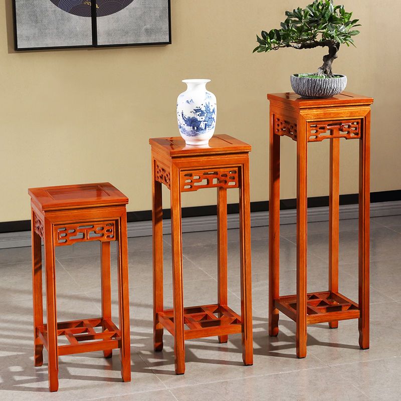 工匠时光实木花架客厅中式仿古家具多层落地仿红木花架四方形花几盆景