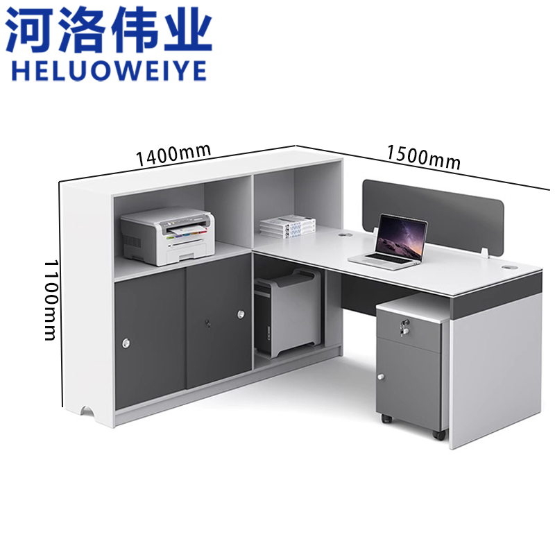 河洛伟业职员桌高清大图