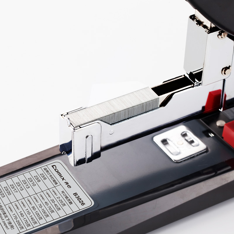 齐心 B3026 重型订书机 200页 黑 单个装高清大图