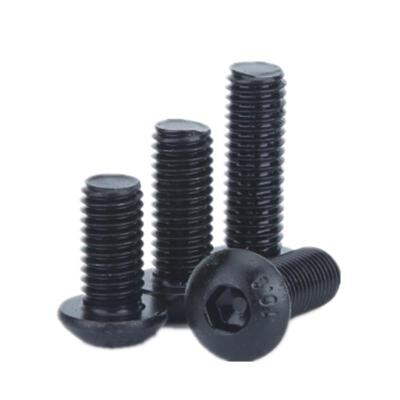 12*55(5粒 10.9级圆头内六角螺丝高强度圆杯蘑菇头螺钉M5M6M8M10M12M16盘头