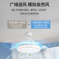雷士照明风扇灯主客厅餐厅卧室灯吊扇灯家用吊灯现代简约电扇灯具