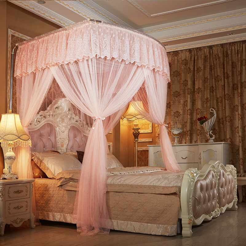 幸福 钓鱼竿可伸缩蚊帐1.8m床双人1.5三开门不锈钢加厚u型加密2.0高清大图