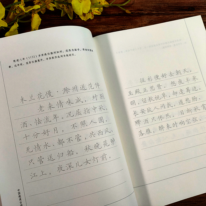 规范楷书硬笔字帖:中国绝美古诗词(杜甫+李白+孟浩然+王维)全4册 [正版]旗舰规范楷书硬笔字帖:辛弃疾 南宋文学家中国高清大图
