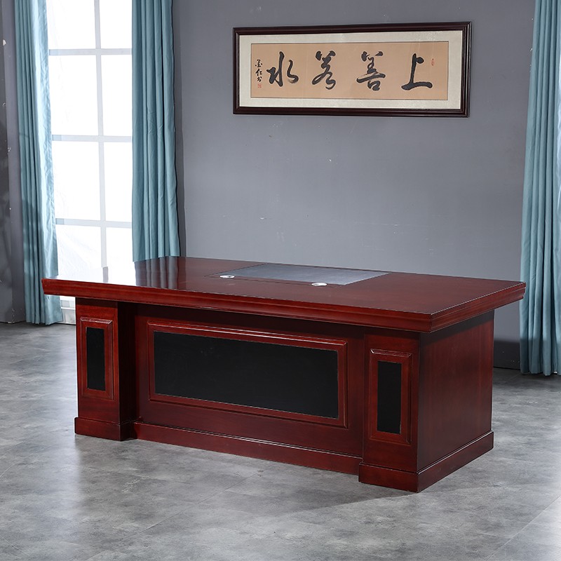 金扎特老板桌总裁桌老板台大班台老板桌经理桌主管桌简约中式单人 1.8米班台(含副柜、小柜)高清大图