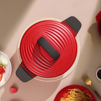炊大皇(COOKER KING)年轮汤锅(红色)24CM 一锅多用汤锅煮锅蒸锅炖锅焖锅电磁炉通用TG24NLH