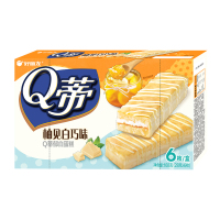 好丽友(Orion) 糕点 Q蒂郁白蛋糕 (柚见白巧味)168g/盒 6枚(蛋糕礼盒)