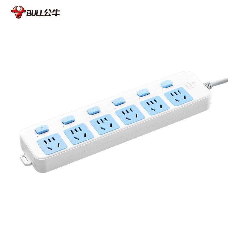 公牛(bull)GN-317全长1.8米六插位插座插排带线多功能家用拖接线板宿舍排插多孔位延长线插线板
