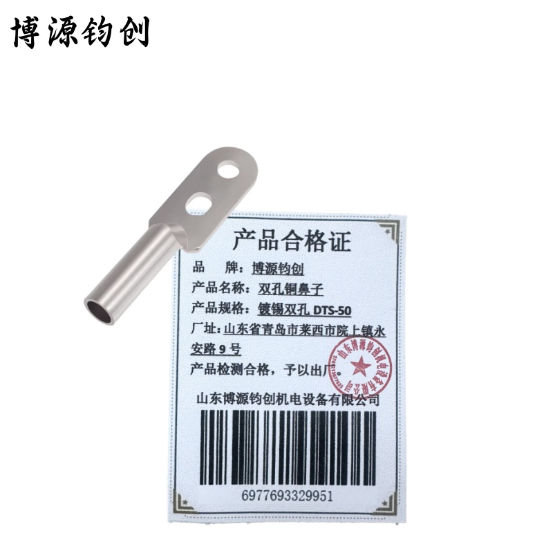 博源钧创 双孔铜鼻子 镀锡双孔DTS-50 个高清大图