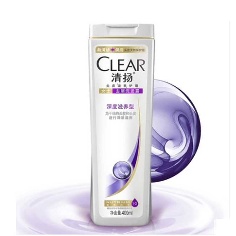 清扬(CLEAR) 女士去屑洗发露深度养护型白瓶 12X400G