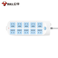 公牛(bull) GN-605 10插位5米总控 带保护门