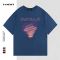 PANDIST夏季新款纯棉小众高级感韩版印花短袖男女宽松休闲T恤