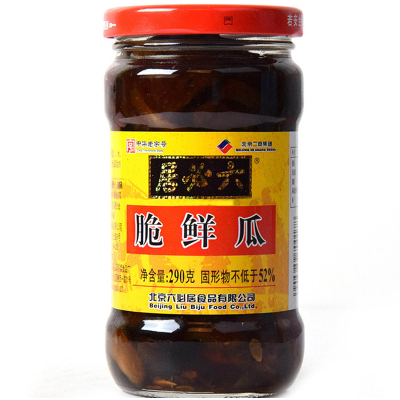 六必居 脆鲜瓜290克/瓶装 榨菜 调味品酱菜类蔬菜类 脆鲜瓜 北京特产 酱菜 咸菜 厨房调味
