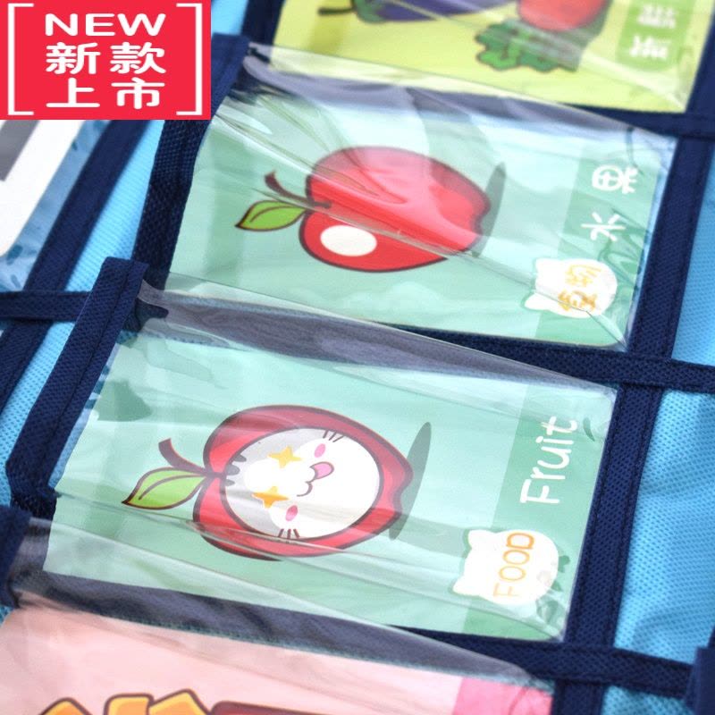 可莉允36格首饰品收纳挂袋透明儿童晨检卡袋衣橱整理袋手机壁挂置物袋图片