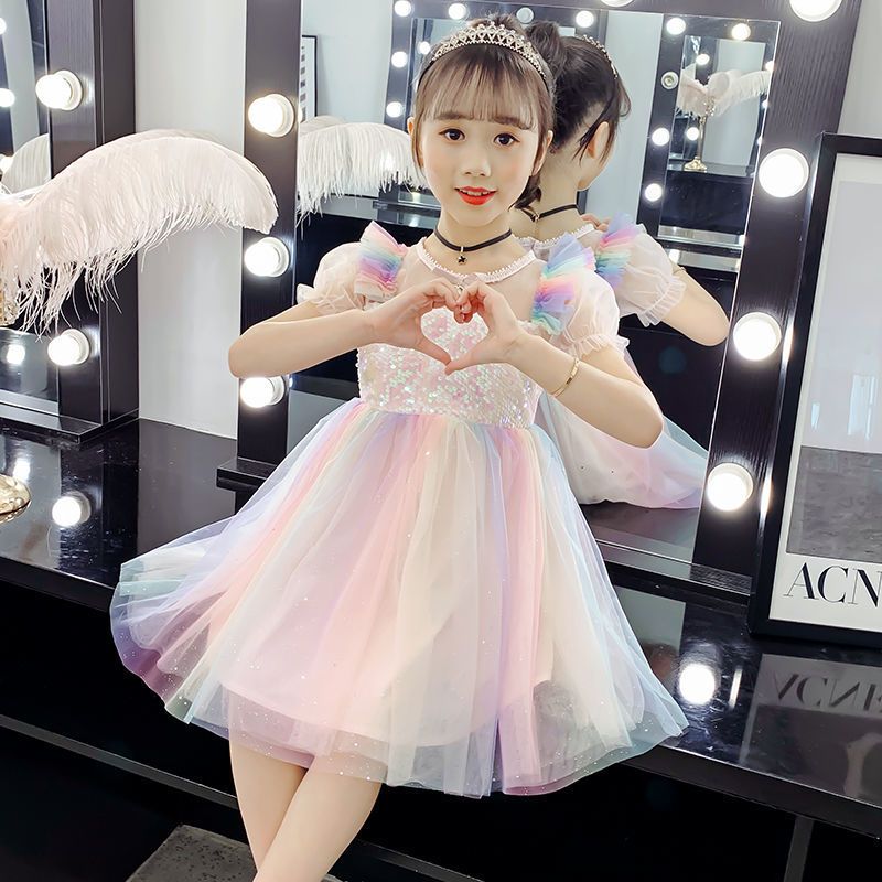 女童公主裙夏装2021新款韩版儿童洋气连衣裙小女孩夏季蓬蓬纱裙子威珺