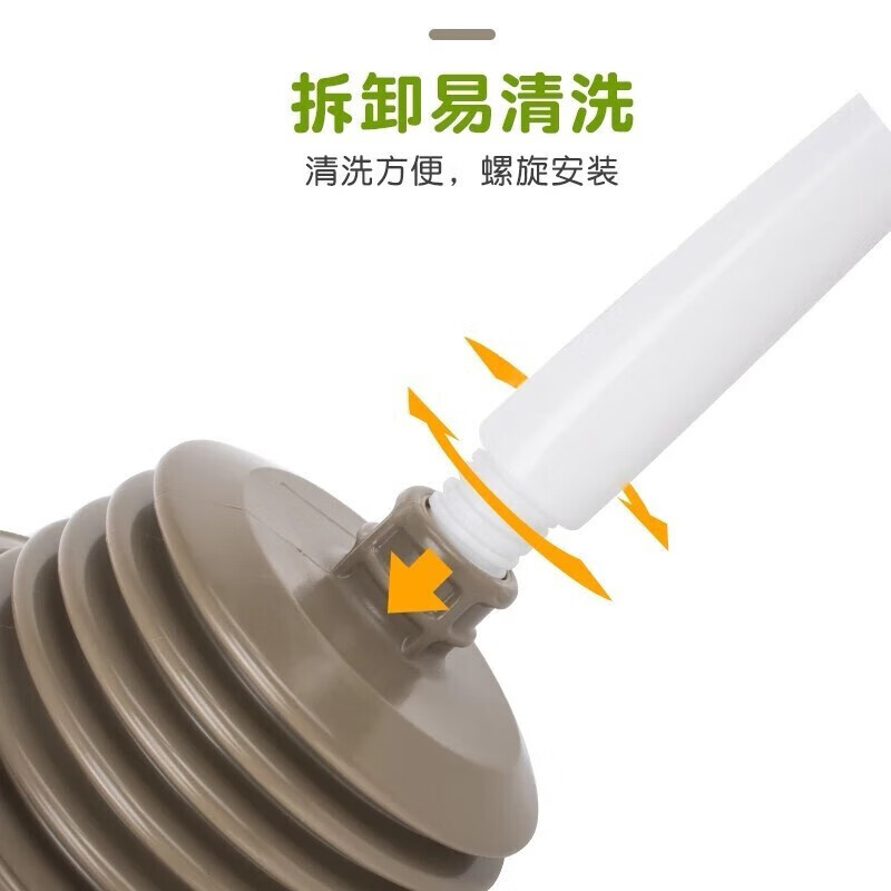茶花 马桶疏通器 通马桶移动马桶吸皮搋子 1只装4321高清大图