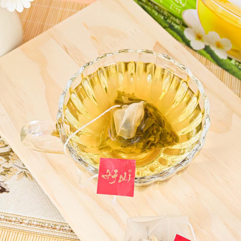 知福茉莉绿茶袋泡茶独立三角包好山茉莉绿茶高清大图