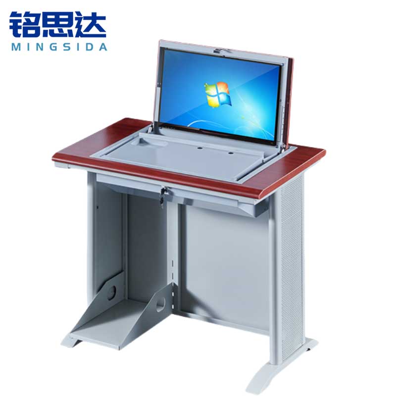 铭思达翻转电脑桌单人位张高清大图