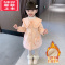 可莉允女童棉服冬季2022新款洋气宝宝薄棉衣冬装加厚外套儿童公主棉袄潮