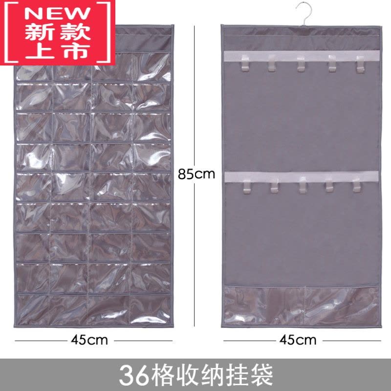 可莉允饰品收纳挂袋透明首饰展示架挂墙式大容量小物件整理盒配饰收纳袋图片