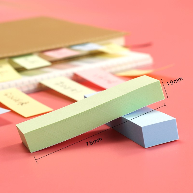 得力彩色便利贴便签纸条形长条手写学生办公n次贴 3包装7730办公文具