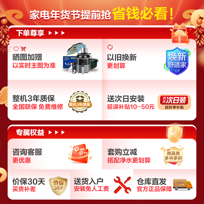 海尔(Haier)[咨询客服领补贴]80L储水式电热水器一级能效ME3金刚无缝胆2200W速热镁棒免更换WIFI智控高清大图