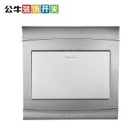 公牛(BULL)开关插座 G19K111Y(U1)太空银一开单控面板 一位单开开关单联开关