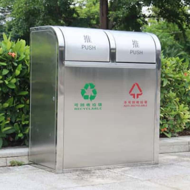 鑫木樽户外垃圾桶高85cm个高清大图