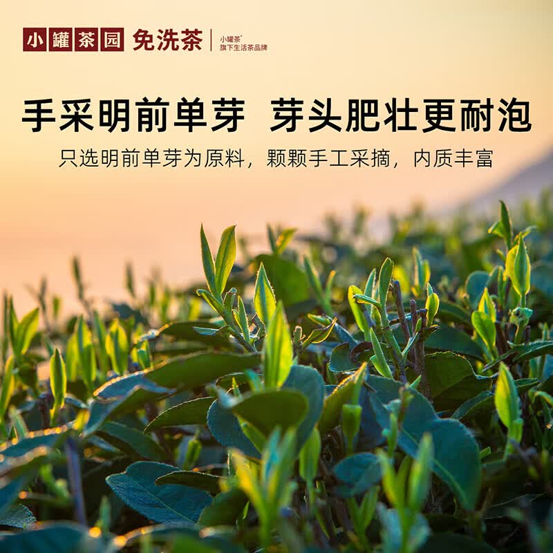 小罐茶园 金标系列特级白毫银针 白茶60g清甜鲜醇 毫香四溢高清大图