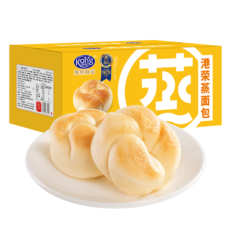 港荣蒸面包（奶黄味）460g