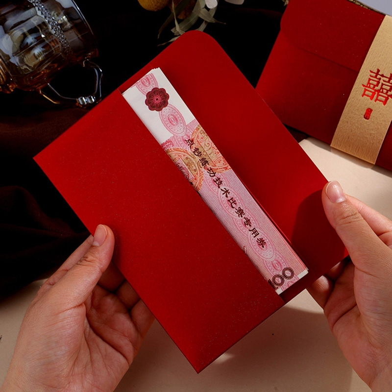 古达结婚红包新款创意喜字大红包袋千元改口随礼利是封包婚礼专用_套