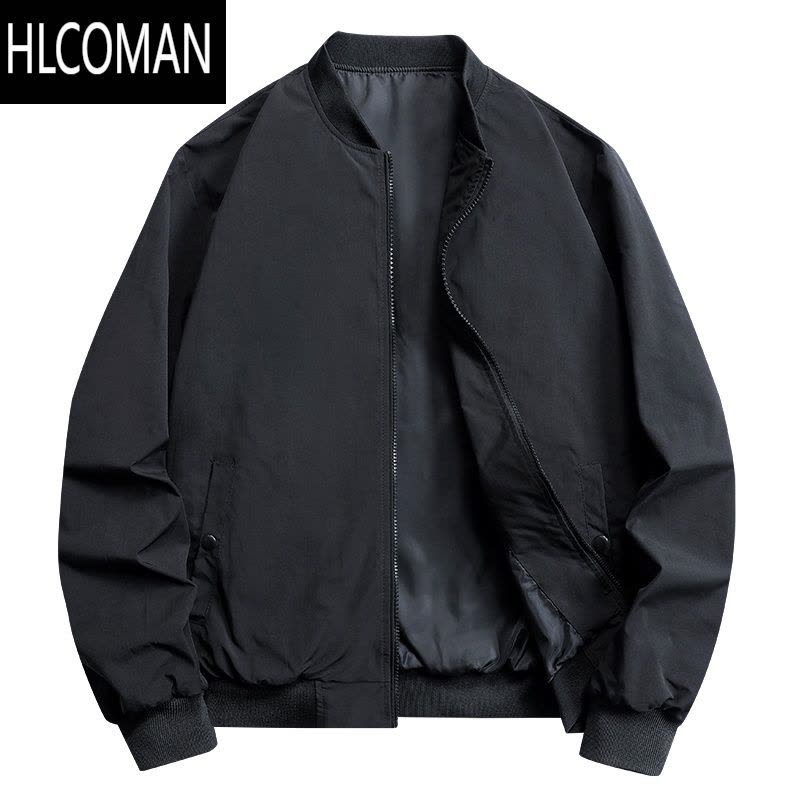 HLCOMAN加棉夹克男青年棒球服潮流宽松休闲棉衣外套男薄款羽绒棉服男图片
