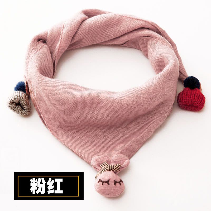 [促销][仿羊绒围巾]韩版春秋冬儿童围巾男童女童保暖三角巾宝宝围脖潮图片