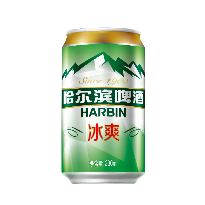 哈尔滨冰爽啤酒330ml/罐