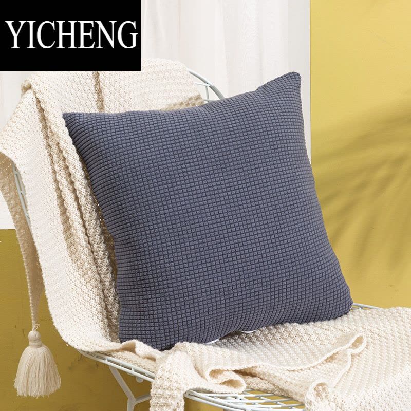 YICHENG四季通用沙发垫抱枕套办公室抱枕靠垫简约现代床头靠垫图片