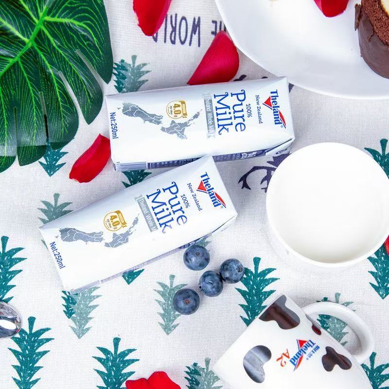 新西兰原装进口纽仕兰4.0蛋白质高钙早餐全脂纯牛奶250ml*24盒高清大图