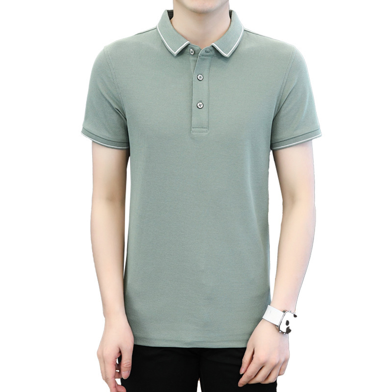 jpdun吉普盾夏季新款棉高品质男士短袖t恤薄款商务翻领男休闲装polo衫