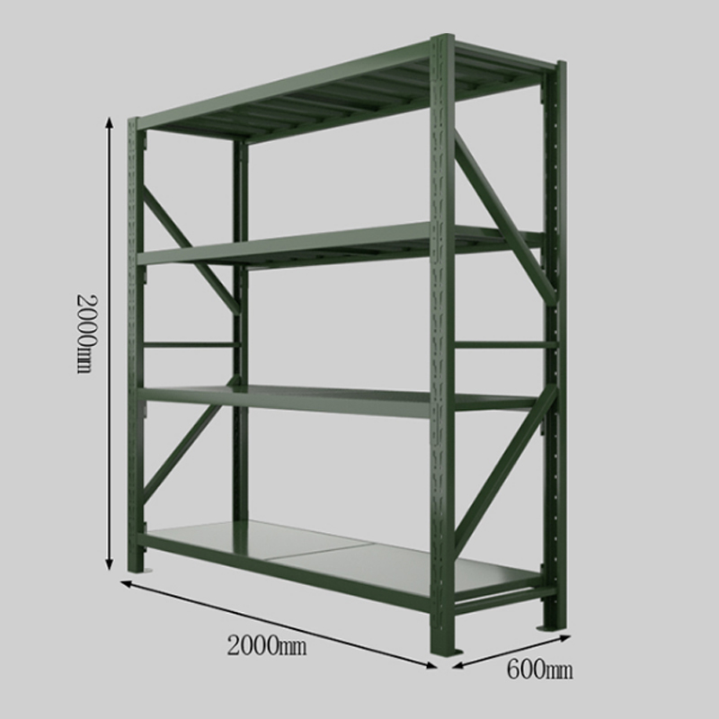 洛苏通盛消防铁锹镐农具摆放架安保装备器材存放架军绿色拆装盾牌货架2米长存放架2000*600*2000常规款高清大图