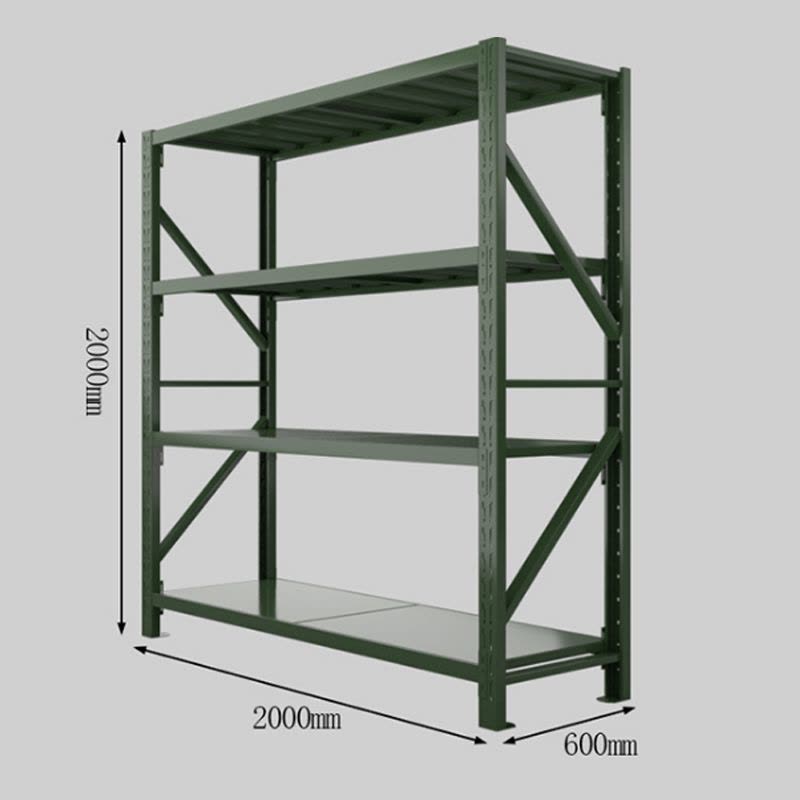 洛苏通盛消防铁锹镐农具摆放架安保装备器材存放架军绿色拆装盾牌货架2米长存放架2000*600*2000常规款图片