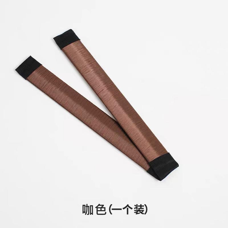 丸子头盘发器女花苞头盘发神器盘头发懒人蓬松简约发圈扎头发饰品 咖色(1个装) 自动卷盘发器(无赠品)