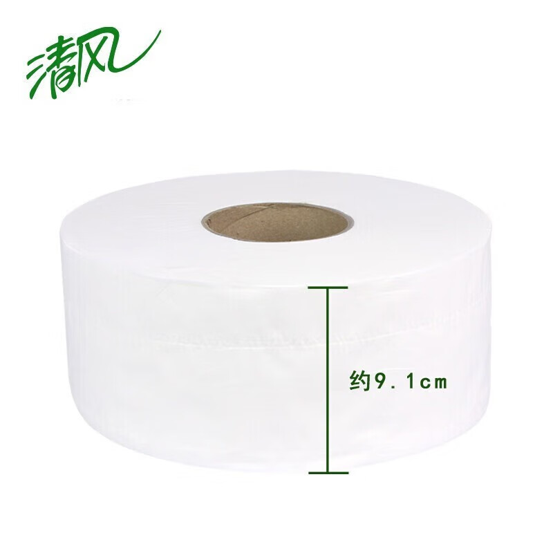 清风 有芯大卷纸商用大盘纸酒店卫生纸BJ02AB 2层240米*1卷 12卷装高清大图