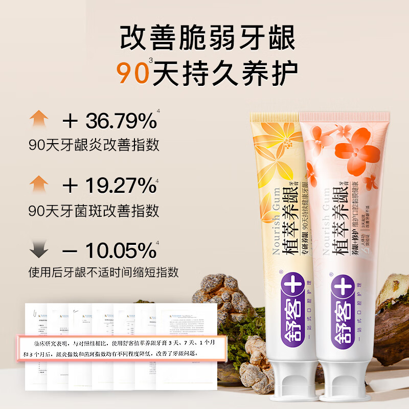 舒客(Saky)植萃养龈牙膏(雨露悠菊香型)120g高清大图