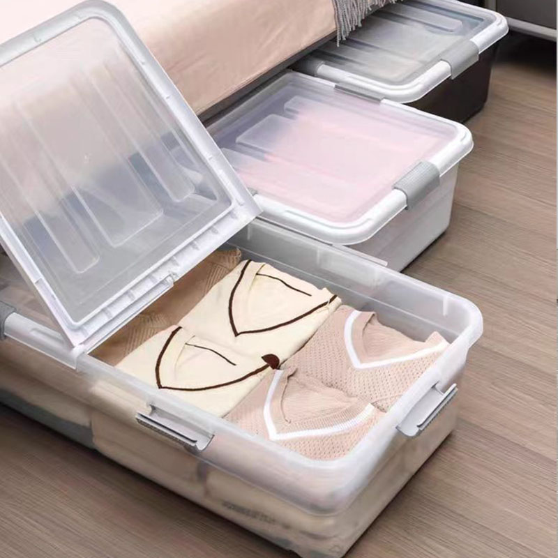 百晟长恒 BSCH-A83GS 105L 防水防潮透明整理收纳箱(计价单位:个)白盖透明高清大图