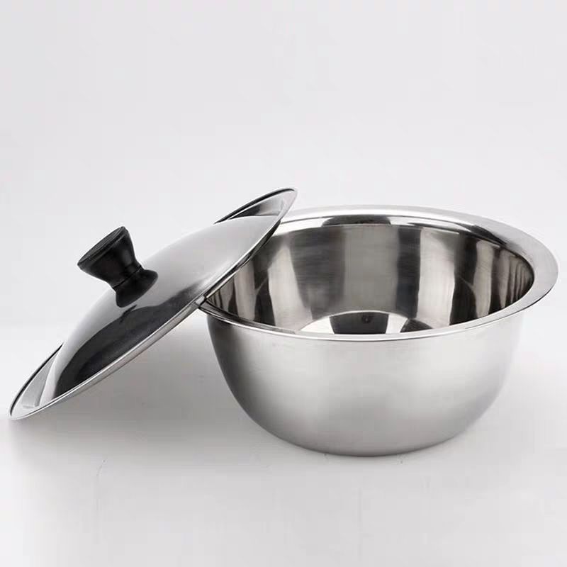 不锈钢盆汤盆带盖盆和面盆油盆打蛋盆饭盆洗菜盆味盅盆