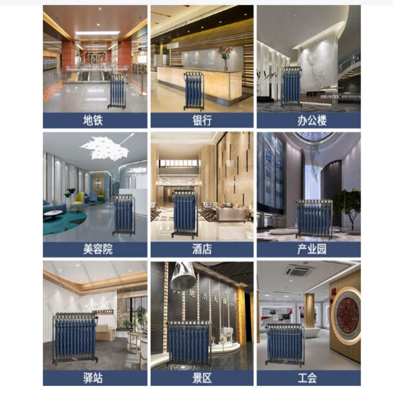 易工鼎 雨伞架 物业大堂带锁雨伞收纳架酒店宾馆公司落地式存放伞架 12头(锁直径2.5厘米)高清大图