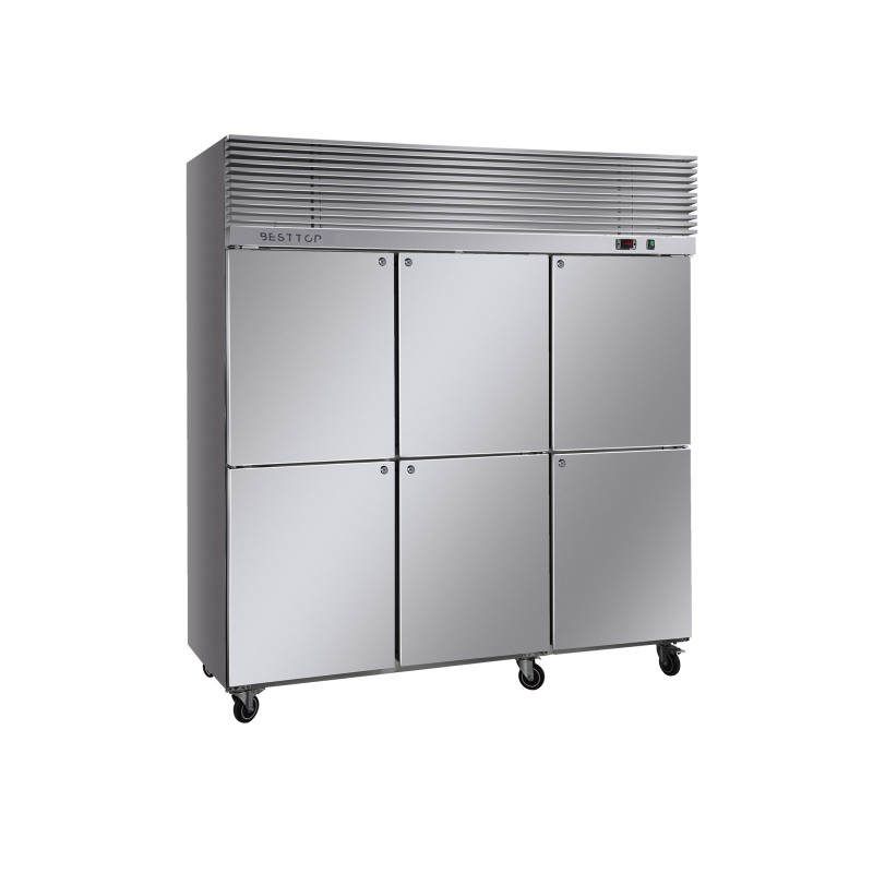 摩威尔crt484p商用厨房风冷冰箱风冷冰柜立式玻璃三门双温冷藏冷冻